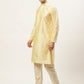 Men's Woven Design Nehru Jacket and Kurta Pyjama Set