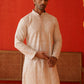 Sequins & Embroidered Kurta Pyjama Set For Men ( JJOKP P 5128Beige )
