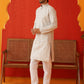 Sequins & Embroidered Kurta Pyjama Set For Men ( JJOKP P 5128Grey )