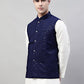 Men's Sequins Embroidered Rayon Nehru Jacket