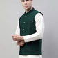 Men Sequins Embroidered Rayon Nehru Jacket