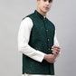 Men Sequins Embroidered Rayon Nehru Jacket