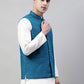 Men Sequins Embroidered Rayon Nehru Jacket