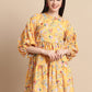 women Yellow Printed A-Line Dress