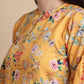 women Yellow Printed A-Line Dress