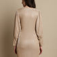 Shimmer Puff Sleeves bodycon dress