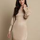 Shimmer Puff Sleeves bodycon dress