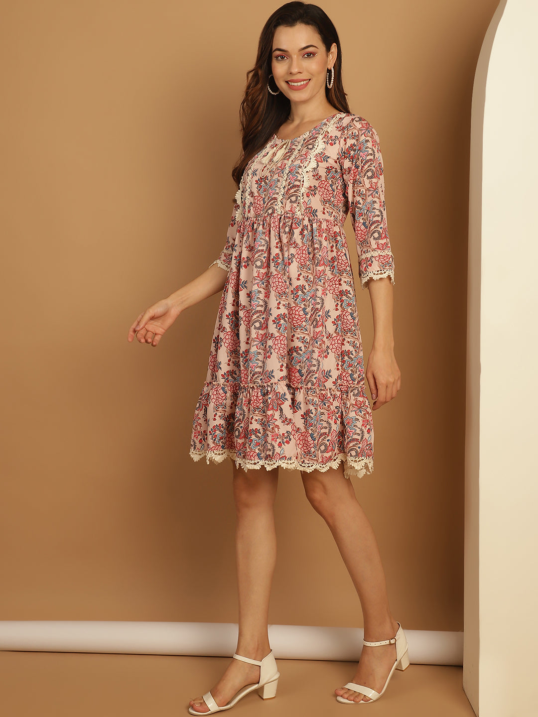 Floral Printed A-Line Dress