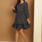 Bandhani Printed Puff Sleeve A-Line Dress