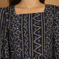 Bandhani Printed Puff Sleeve A-Line Dress