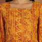 Bandhani Printed Puff Sleeve A-Line Dress