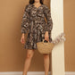 Women's Floral Print Short Western Dress