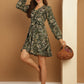 Women's Floral Print Short Western Dress