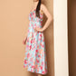 Floral Printed Shoulder Strap Maxi Dress