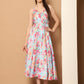 Floral Printed Shoulder Strap Maxi Dress