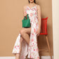 Floral Printed Shoulder Strap Maxi Dress