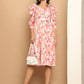 Women's Floral Printed A-line Dress With Belt