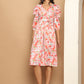 Women's Floral Printed A-line Dress With Belt