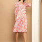 Women's Floral Printed A-line Dress With Belt