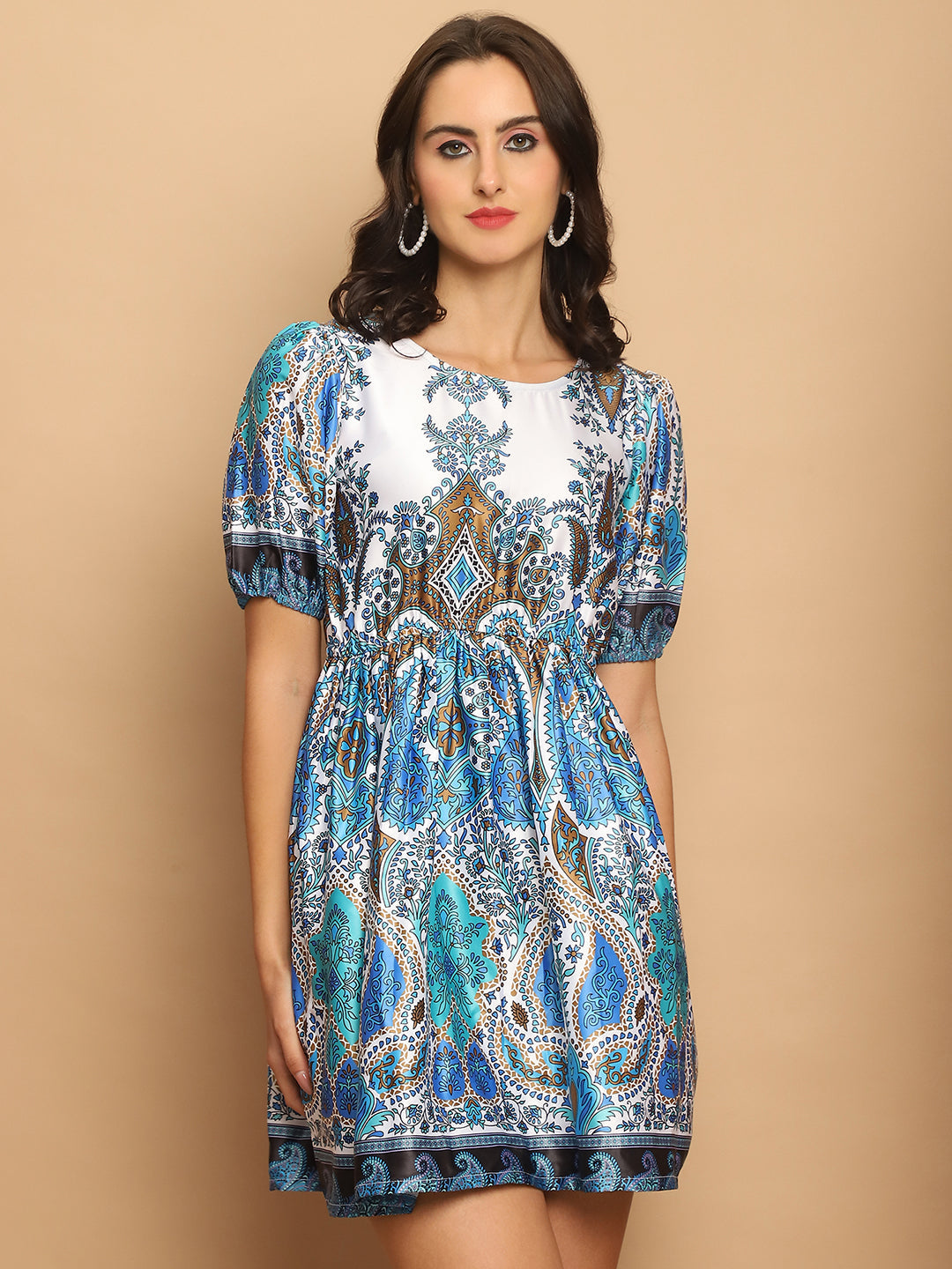 Printed Flared Dress For Women