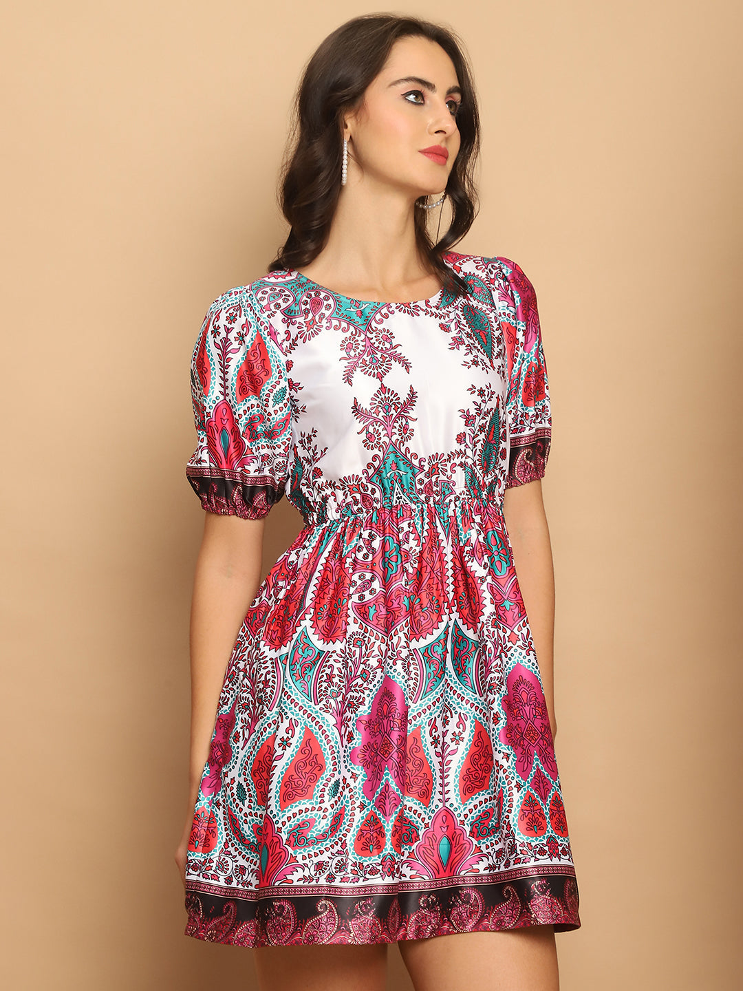 Printed Flared Dress For Women