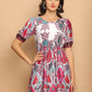 Printed Flared Dress For Women