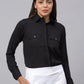 Women Black Solid Shirt