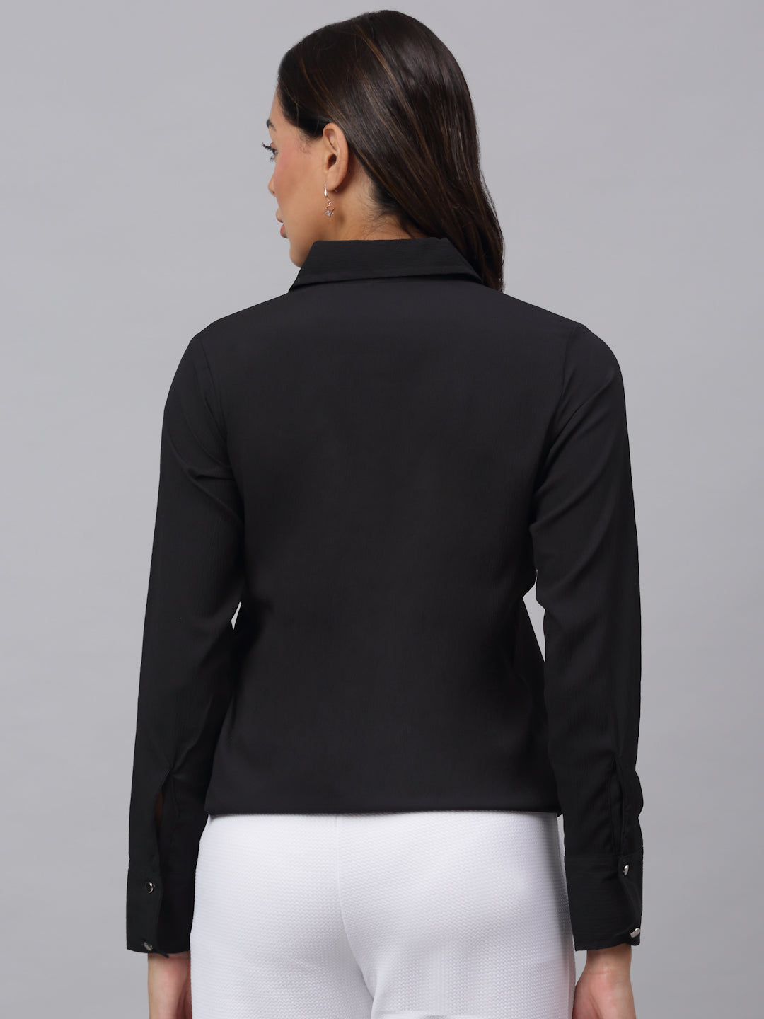 Women Black Solid Shirt