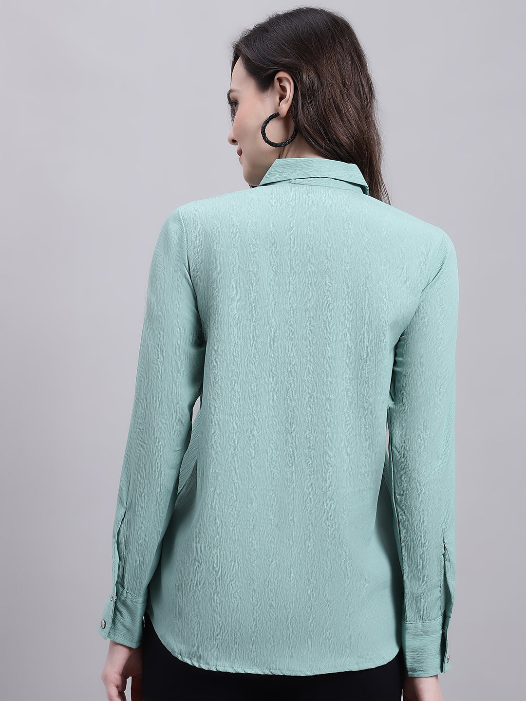 Women Green Solid Shirt