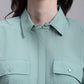 Women Green Solid Shirt