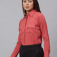 Women Peach Solid Shirt