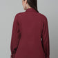 Women Maroon Solid Casual Shirt