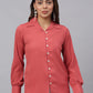 Women Peach Solid Shirt