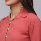 Women Peach Solid Shirt