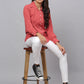 Women Peach Solid Shirt