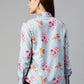 Women  Floral Double Pocket Shirt Style Top