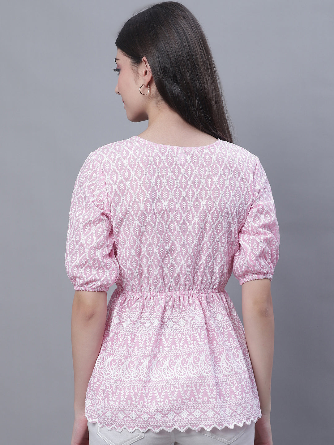 Women's Chikankari Work Empire Top