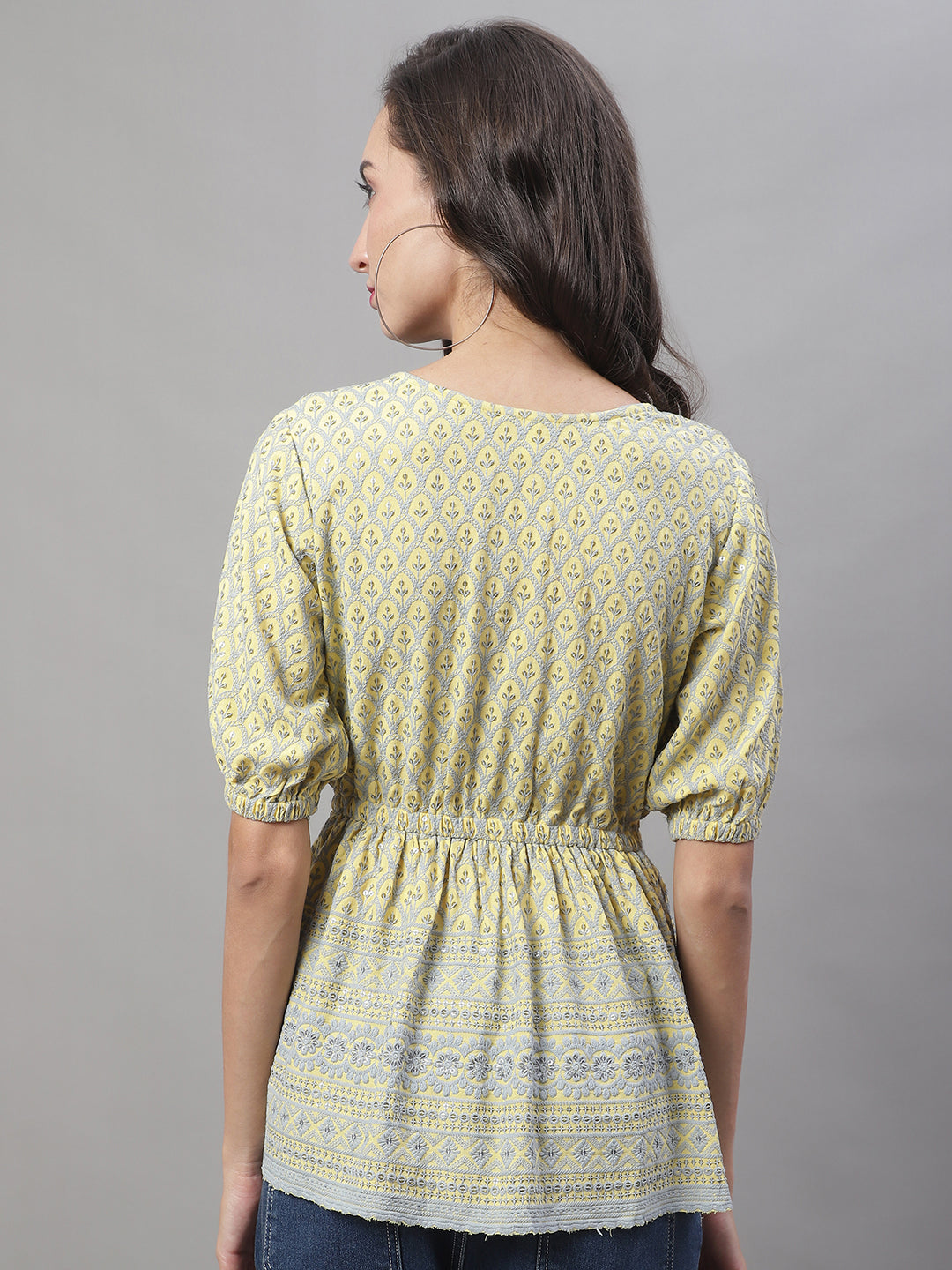 Women's Chikankari Work Empire Top