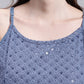 Women's Grey Chikankari Sequen Work Empire Top