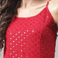 Women's Chikankari Sequen Work Empire Top