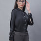 Women Black Solid Shirt Style Top