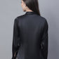 Women Black Solid Shirt Style Top