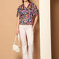 Floral Printed Peplum Top for Womens