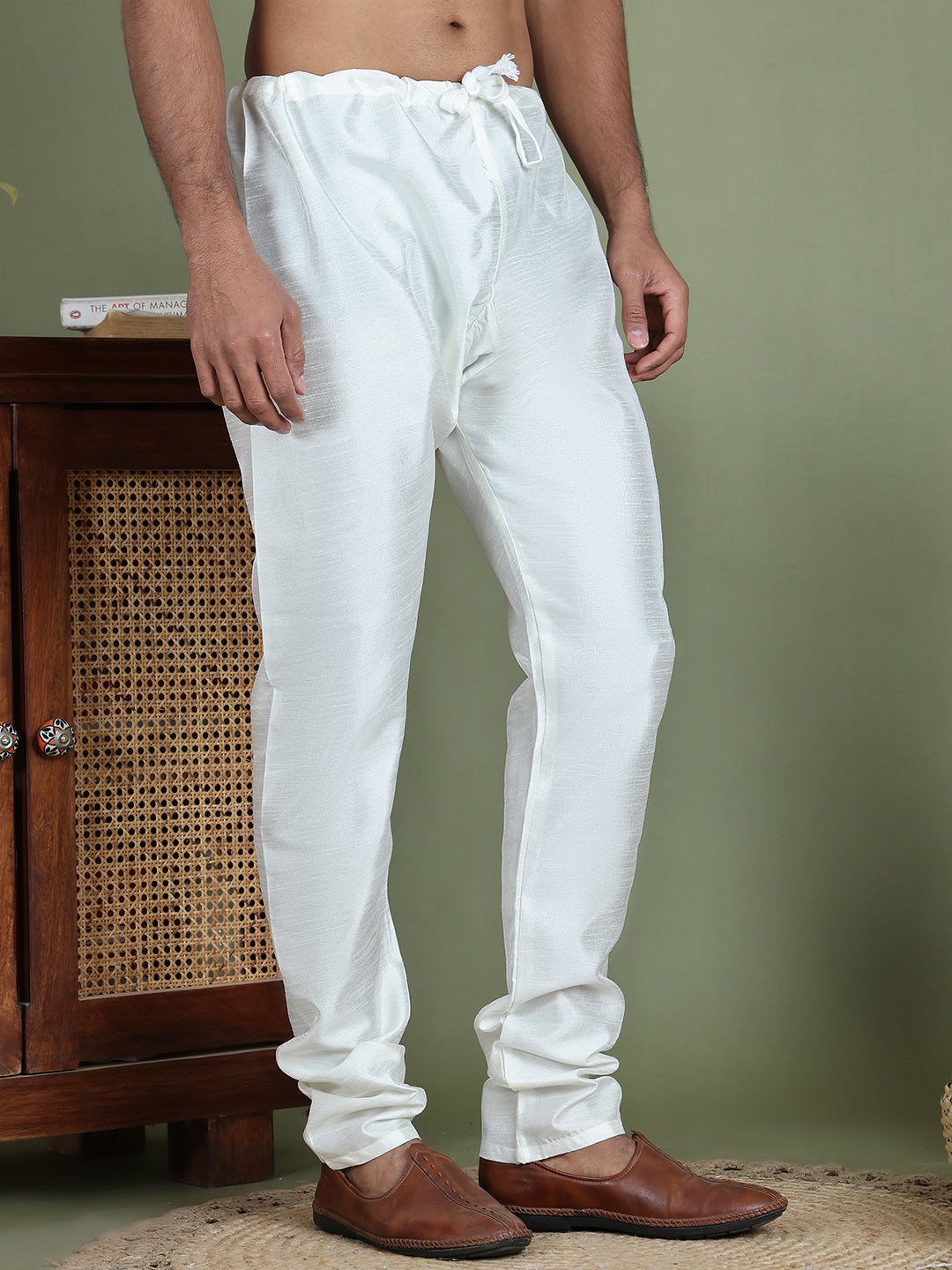 Jompers Men's Ethnic Churidar Payjama ( JOCPJ 003Off-White )