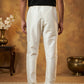 Men Pack of 2 Solid Dupion Silk Pyjamas ( JOCPJ 003Off-White Pack-2 )