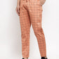 Indian Needle Men's Orange Checked Cotton Track Pants