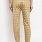 Indian Needle Men's Rust Checked Cotton Track Pants