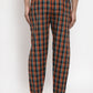 Indian Needle Men's Orange Checked Cotton Track Pants ( JOG 013Orange )
