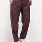 Indian Needle Men's Maroon Cotton Checked Track Pants