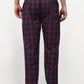 Indian Needle Men's Blue Cotton Checked Track Pants ( JOG 018Blue-Red )